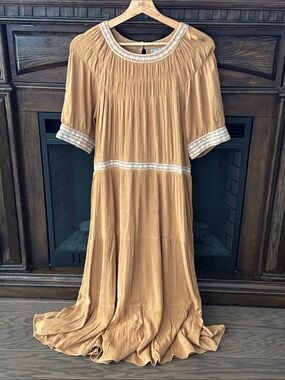Daniel Rainn Midi Dress with Embroidery Detailing